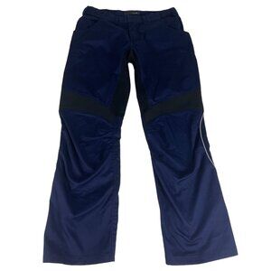 Oobe Work Uniform Pants Women's Sz 6x29 Blue Black Straight Leg Pockets Utility